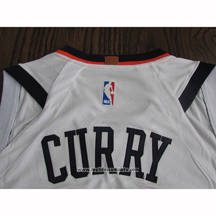Camiseta Golden State Warriors Stephen Curry #30 Hardwood Classics Blanco